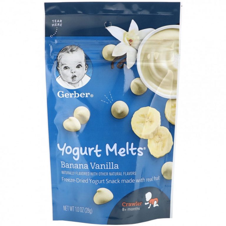 Gerber, Yogurt Melts, йогурт для малышей от 8 месяцев, банан и ваниль, 28 г (1 унция)