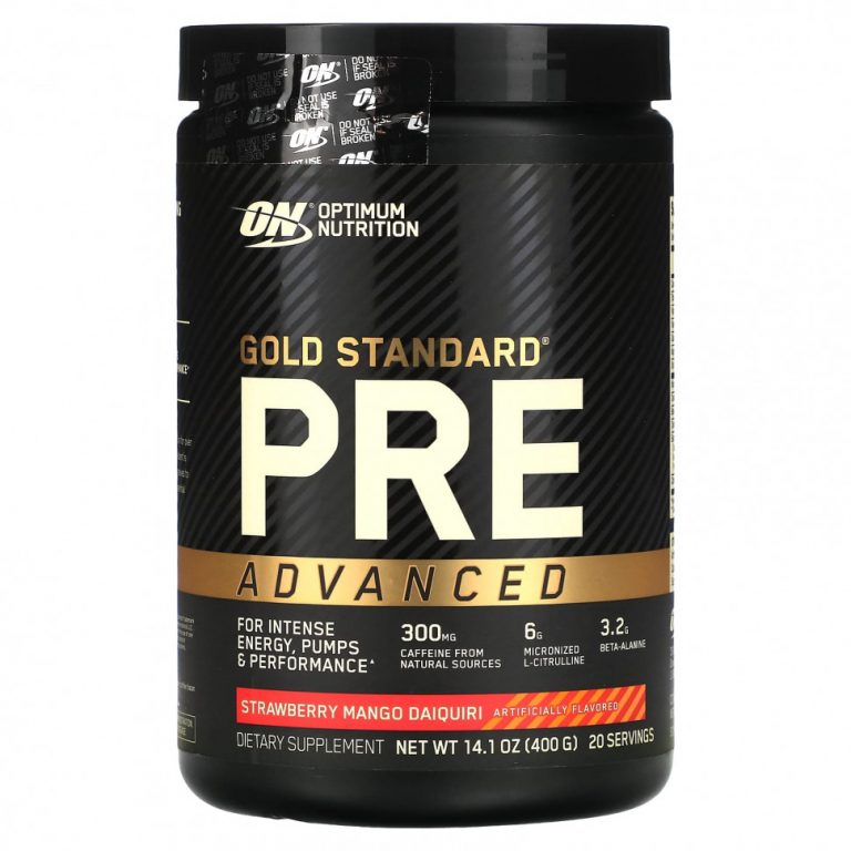 Optimum Nutrition, Gold Standard Pre Advanced, дайкири с клубникой и манго, 400 г (14,1 унции)