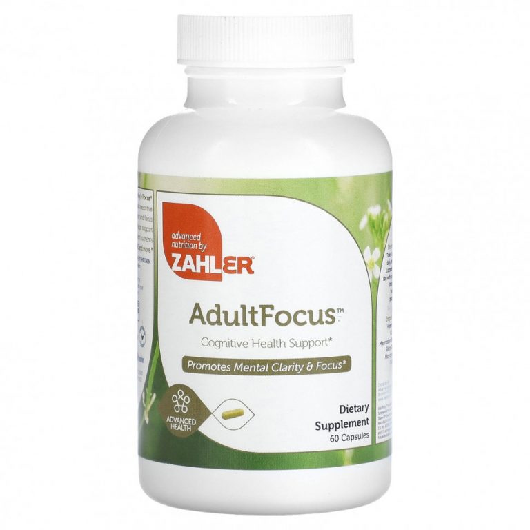 Zahler, AdultFocus, поддержка когнитивного здоровья, 60 капсул