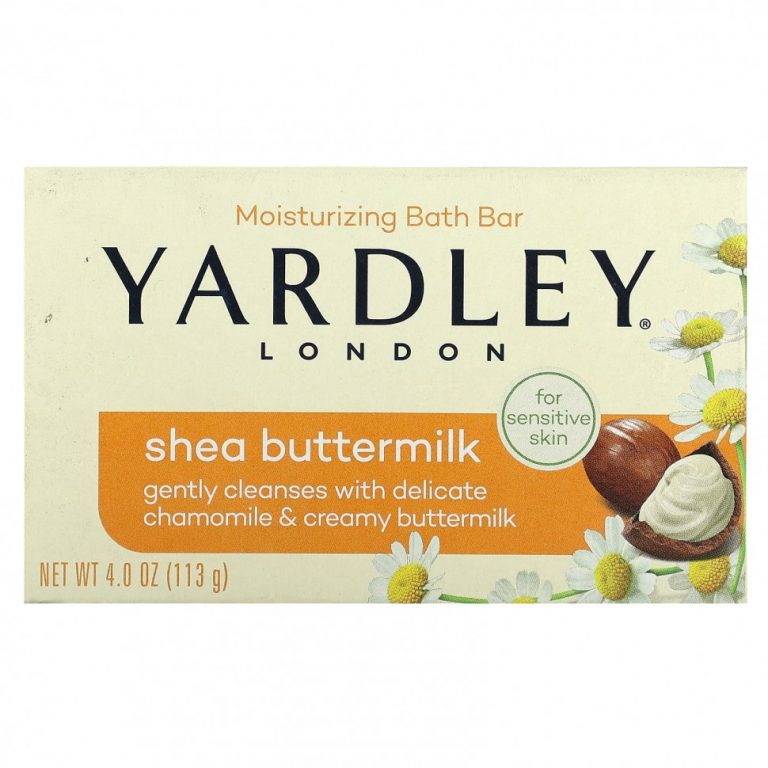 Yardley London, Увлажняющий батончик для ванн, пахта ши, 113 г (4 унции)