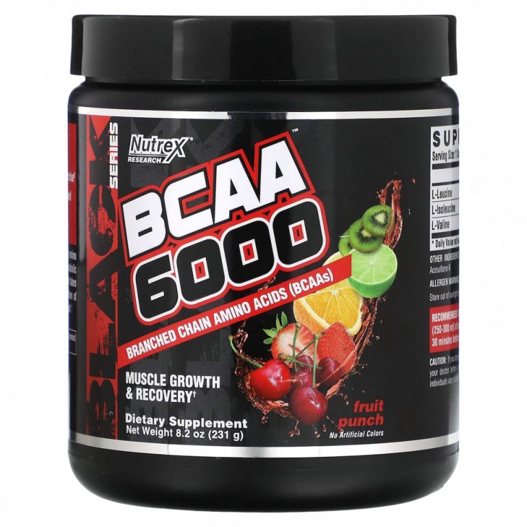 Nutrex Research, BCAA 6000, фруктовый пунш, 231 г (8,2 унции)