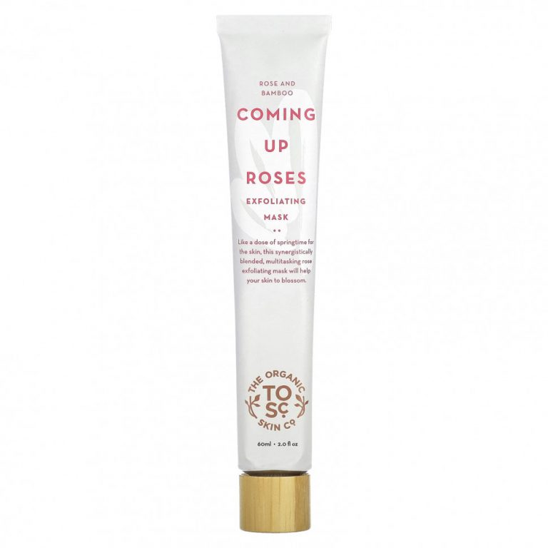 The Organic Skin Co., Coming Up Roses, отшелушивающая косметическая маска с розой и бамбуком, 60 мл (2 жидк. Унции)