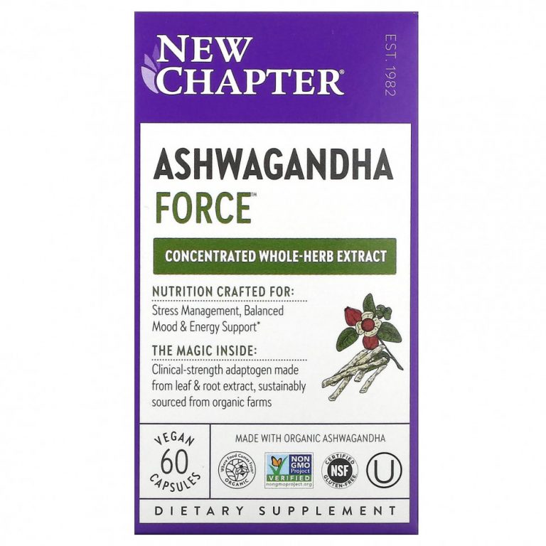 New Chapter, Ashwagandha Force« 60 веганских капсул