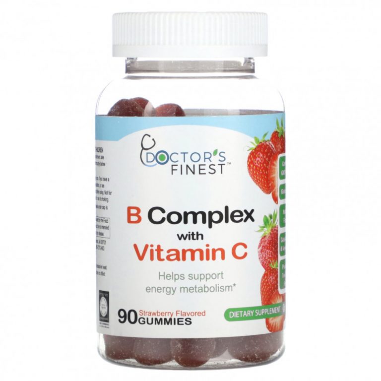 Doctor’s Finest, B Complex с витамином C, клубника, 90 жевательных таблеток