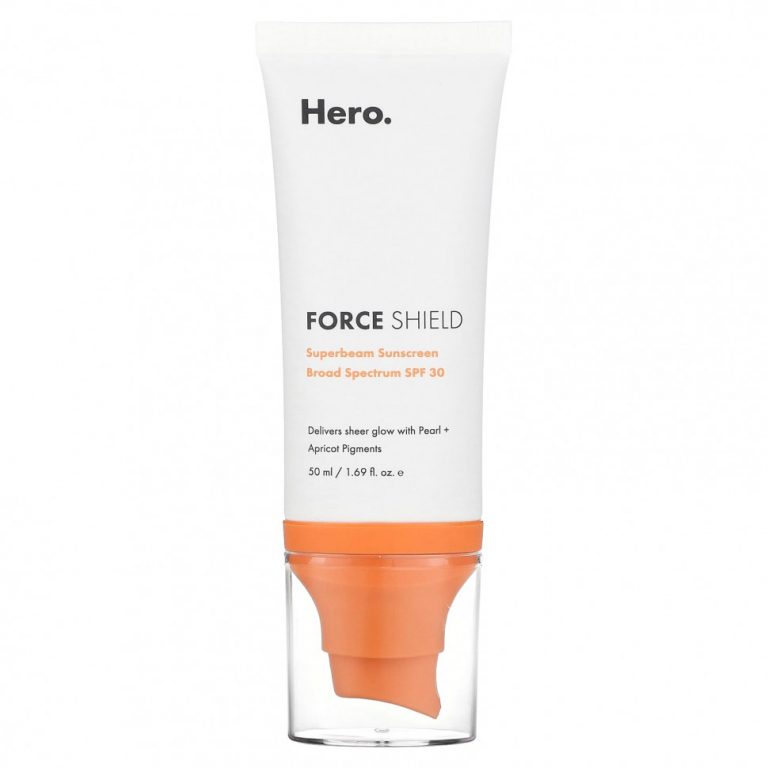 Hero Cosmetics, Force Shield, солнцезащитное средство Superbeam, SPF 30, 50 мл (1,69 жидк. Унции)