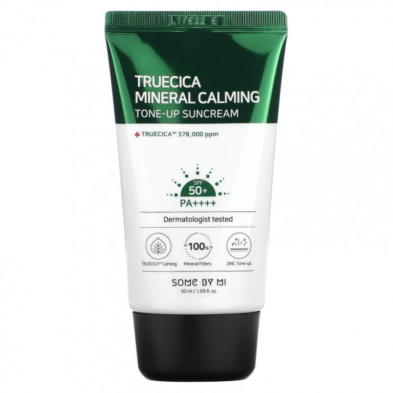 SOME BY MI, Truecica Mineral Calming, тонизирующее солнцезащитное средство, SPF 50+ PA ++++, 50 мл (1,69 жидк. Унции)