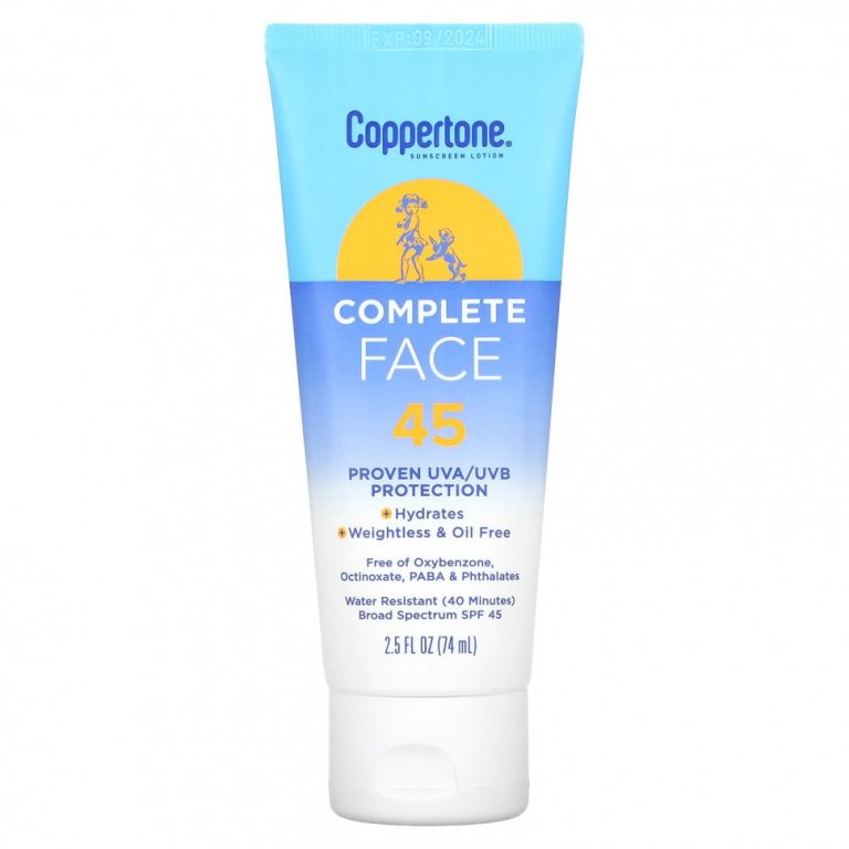 Coppertone, Солнцезащитный лосьон для лица, SPF 45, 74 мл (2,5 жидк. Унции)