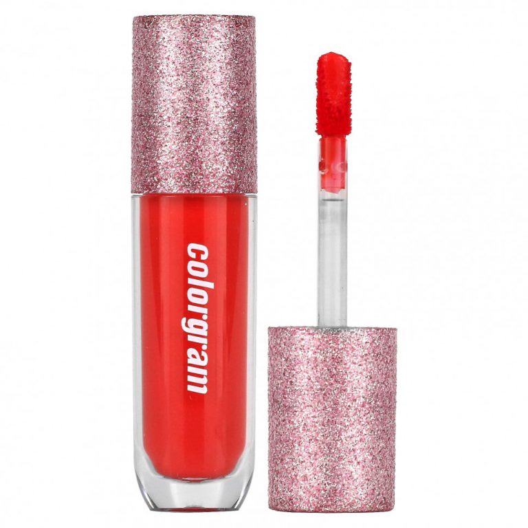 Colorgram, Thunderbolt Tint Lacquer, 06 Pretty Tok, насыщенный и яркий коралловый, 4,5 г (0,15 унции)