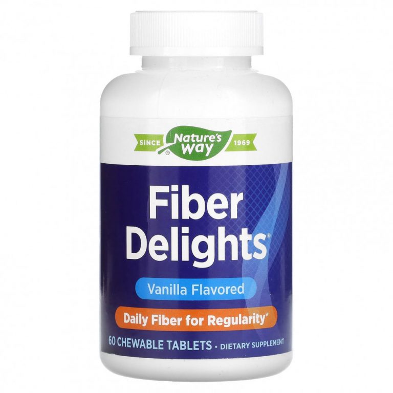 Nature’s Way, Fiber Delights, ваниль, 60 жевательных таблеток