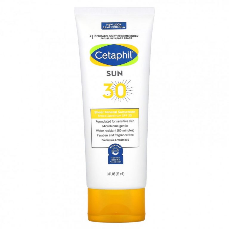 Cetaphil, Чистое минеральное солнцезащитное средство, SPF 30, 89 мл (3 жидк. Унции)