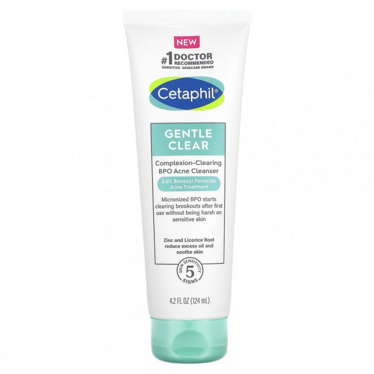 Cetaphil, Gentle Clear, очищающее средство от акне с БПО, 124 мл (4,2 жидк. Унции)