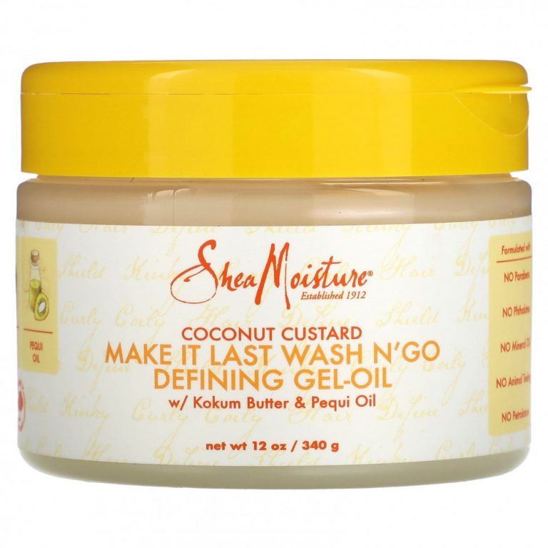 SheaMoisture, Make It Last Wash N’Go Defining, гель-масло, кокосовый крем, 340 г (12 унций)