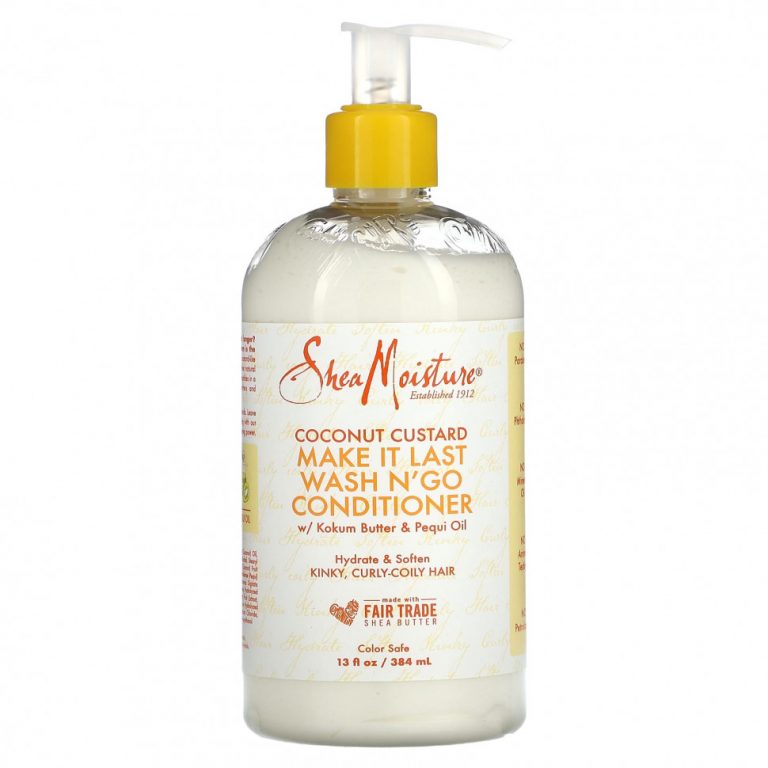 SheaMoisture, Make It Last Wash N ‘Go, кондиционер для кудрявых волос, кокосовый крем, 384 мл (13 жидк. Унций)