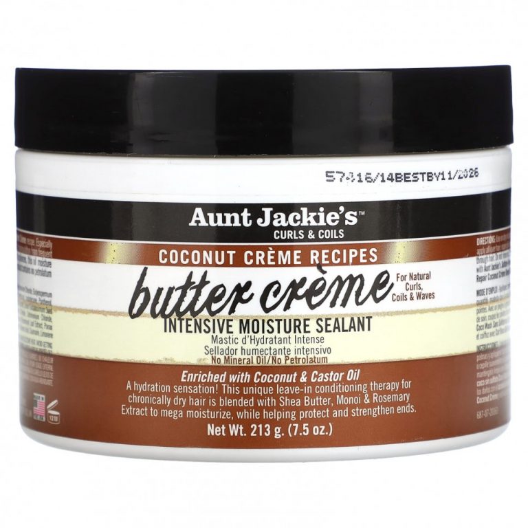 Aunt Jackie’s Curls & Coils, Butter Creme, интенсивный увлажняющий герметик, 213 г (7,5 унции)