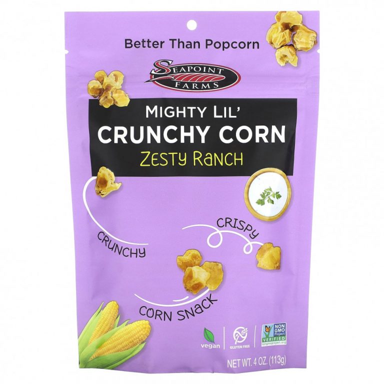 Seapoint Farms, Mighty Lil ‘Crunchy Corn, Zesty Ranch, 113 г (4 унции)