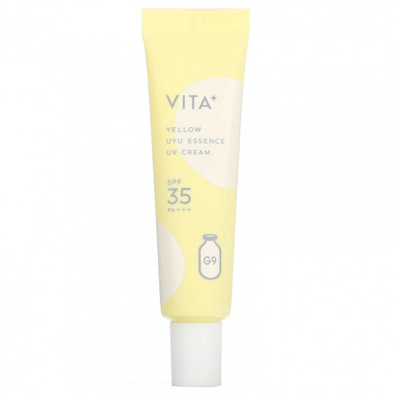 G9skin, Vita + UYU Essence UV Cream, солнцезащитный крем SPF 35 PA +++, желтый, 25 г