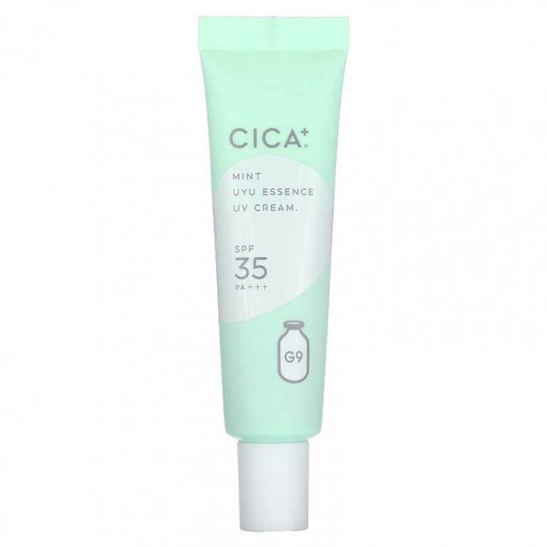 G9skin, Cica + UYU Essence UV Cream, УФ-крем, SPF 35 PA +++, мята« 25 г