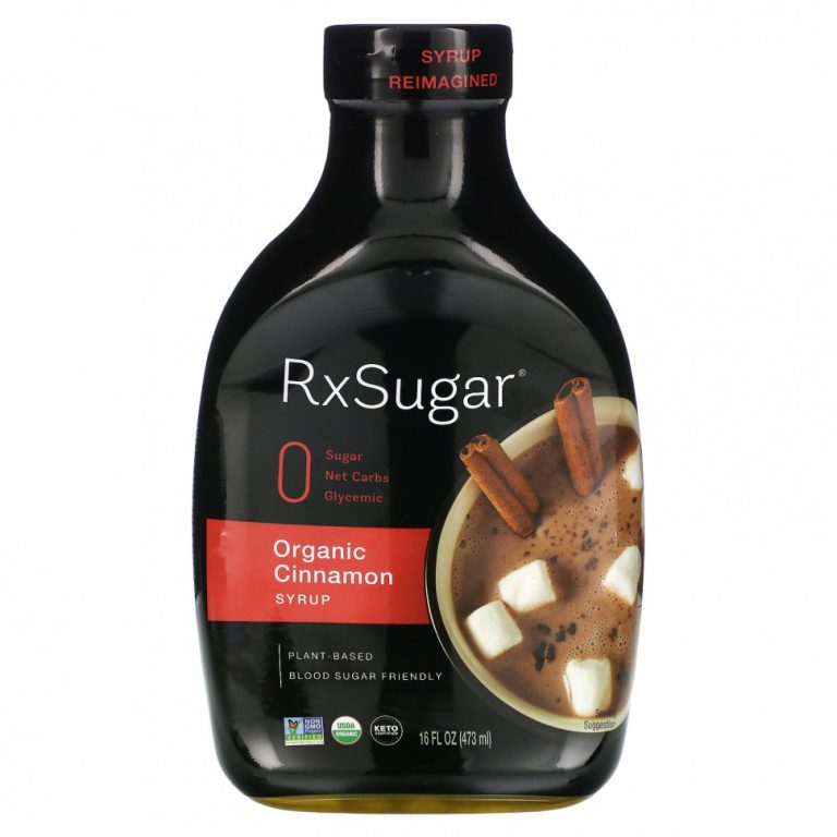 RxSugar, Органический сироп с корицей, 473 мл (16 жидк. Унций)