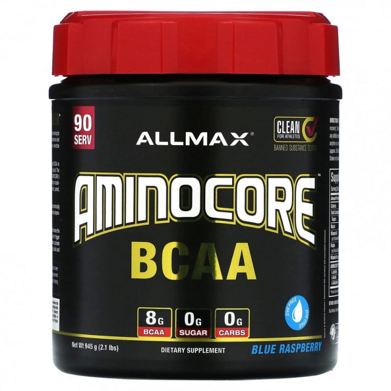 ALLMAX, AMINOCORE BCAA, голубая малина, 945 г (2,1 фунта)