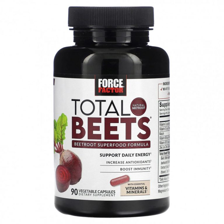 Force Factor, Total Beets, формула суперфуда из свеклы, 90 растительных капсул