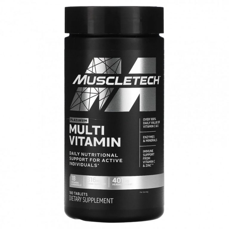 MuscleTech, Platinum, мультивитамины, 180 таблеток