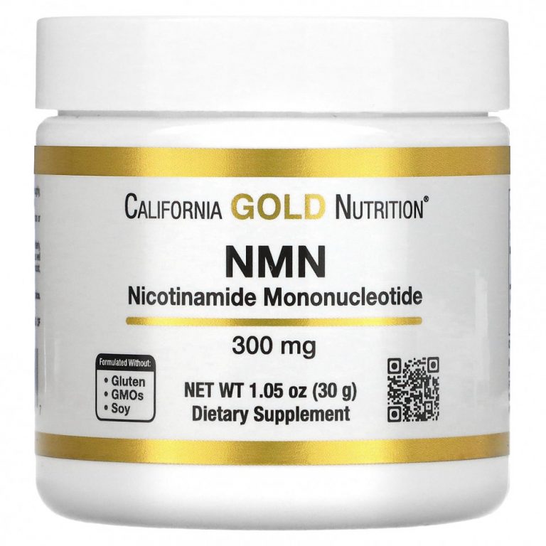 California Gold Nutrition, NMN в порошке, 300 мг, 30 г (1,05 унции)