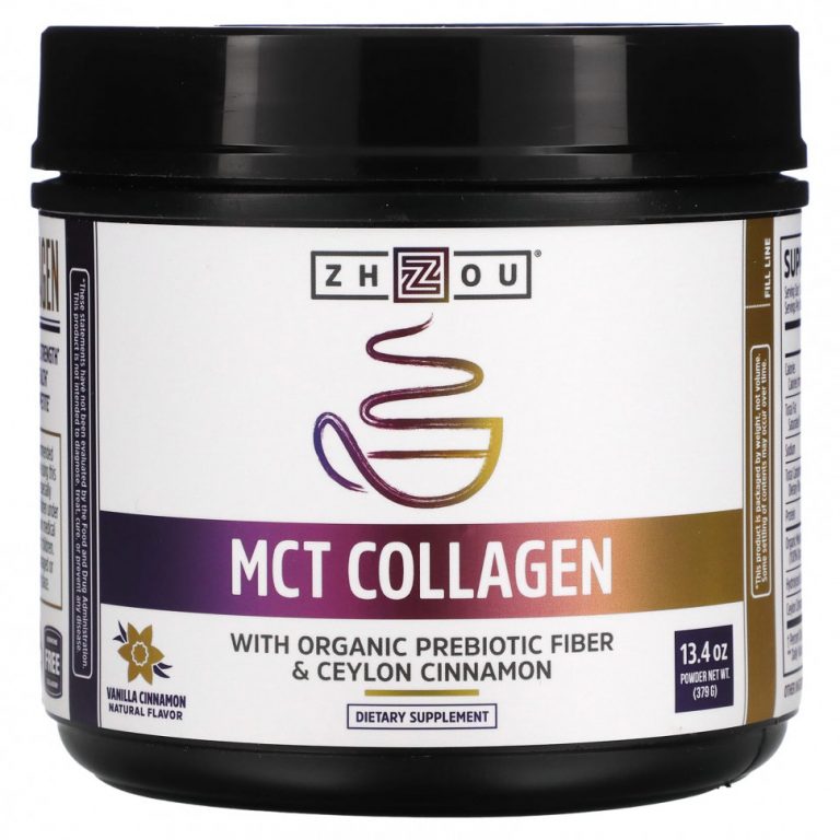 Zhou Nutrition, MCT Collagen, Vanilla Cinnamon, 13.4 oz (379 g)