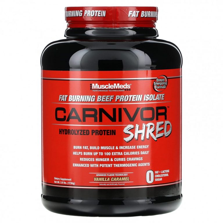 MuscleMeds, Carnivor Shred, гидролизованный протеин, ванильная карамель, 1736 г (3,8 фунта)