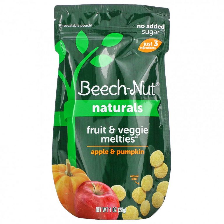 Beech-Nut, Naturals, фруктово-овощная смесь, этап 3, яблоко и тыква, 28 г (1 унция)