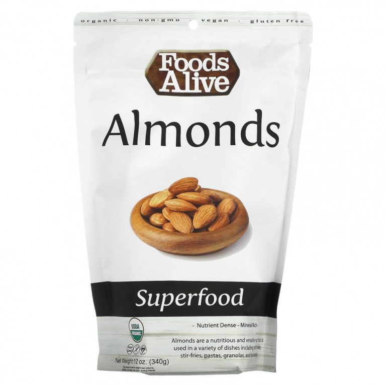 Foods Alive, Superfood, миндаль, 340 г (12 унций)