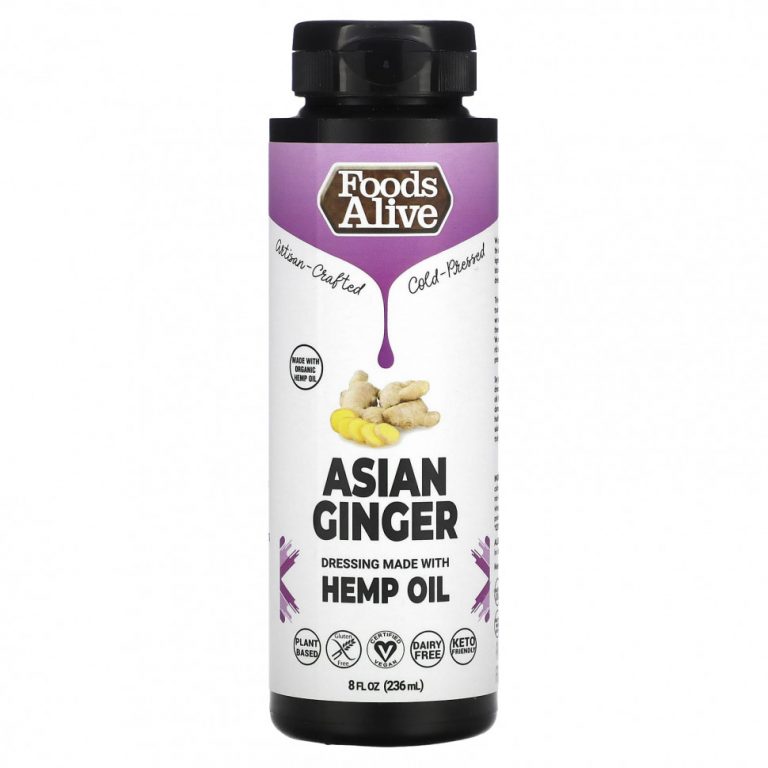 Foods Alive, Dressing Made with Hemp Oil, Asian Ginger, 8 fl oz (236 ml)