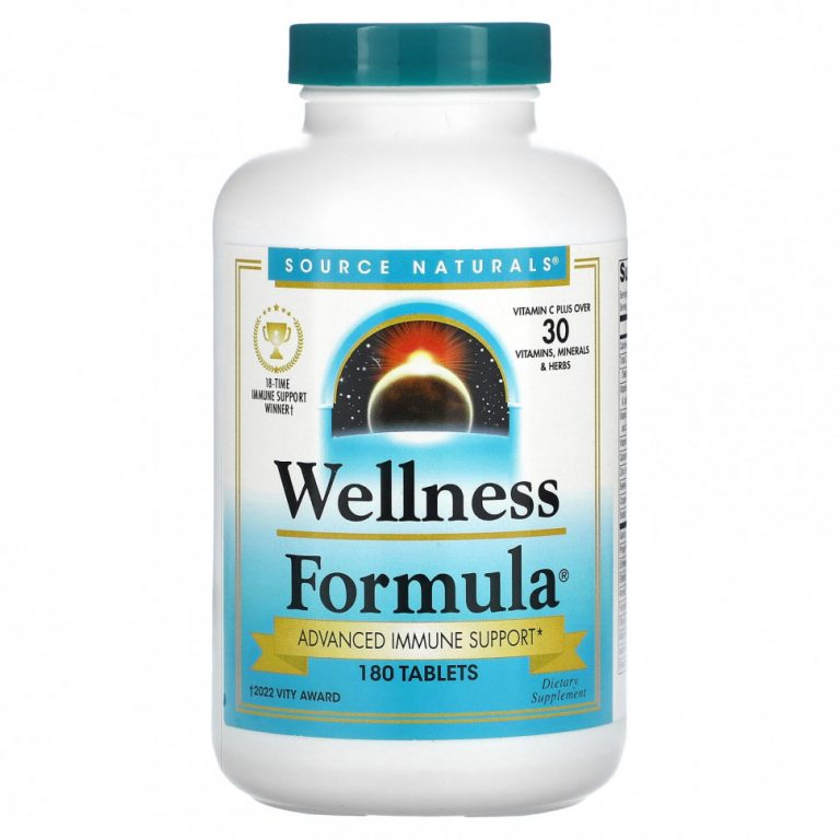 Source Naturals, Wellness Formula, улучшенная поддержка иммунитета, 180 таблеток