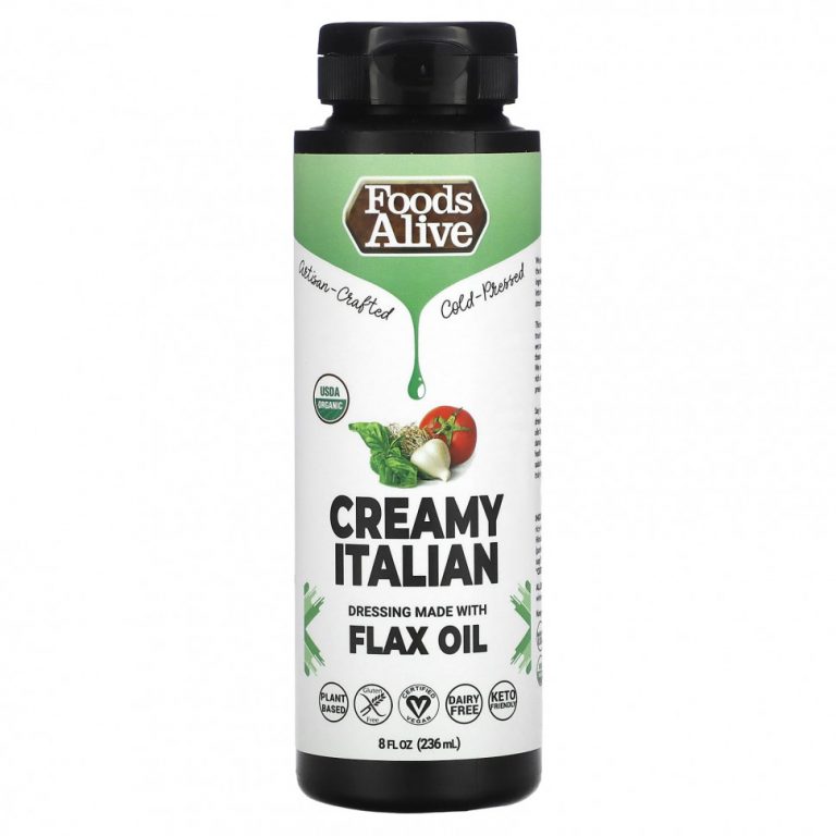 Foods Alive, Dressing Made with Flax Oil, Creamy Italian, 8 fl oz, (236 ml)