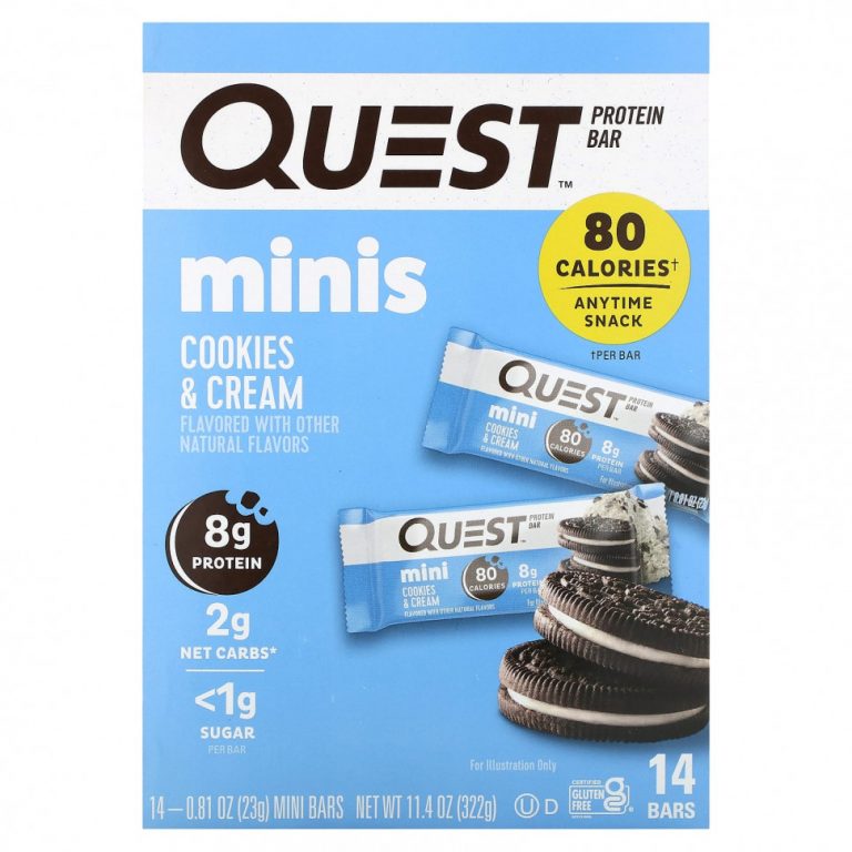 Quest Nutrition, Протеиновый батончик, мини-печенье, 14 батончиков, 23 г (0,81 унции)