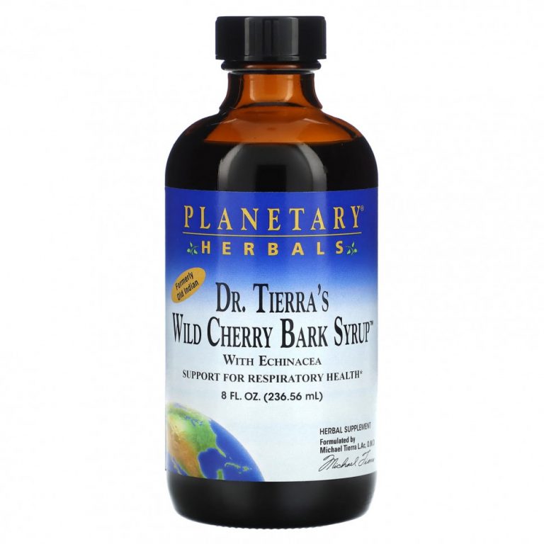 Planetary Herbals, Веганский протеин от Dr. Tierra’s сироп из коры дикой вишни, 236,56 мл (8 жидк. Унций)