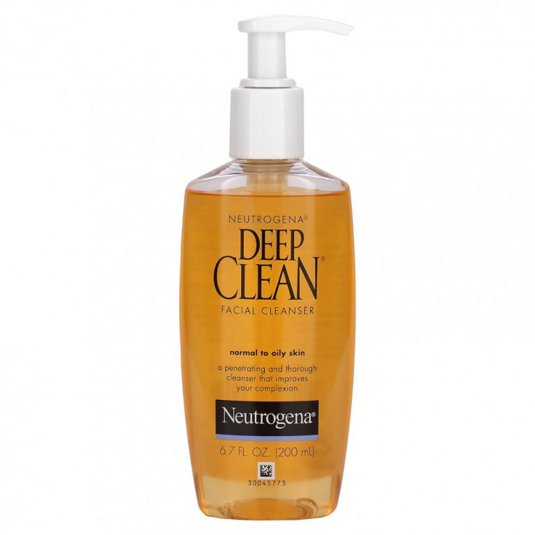 Neutrogena, Deep Clean, очищающее средство для лица, для нормальной и жирной кожи, 200 мл (6,7 жидк. Унции)