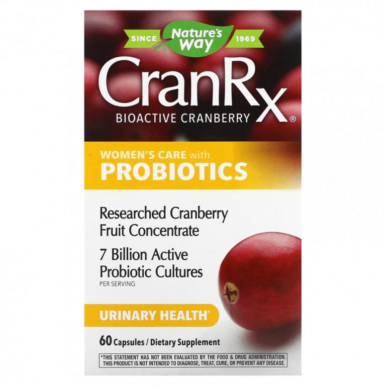 Nature’s Way, CranRx, уход для женщин с пробиотиками, 60 капсул