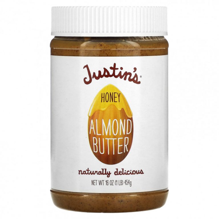 Justin’s Nut Butter, Медово-миндальное масло, 454 г (16 унций)