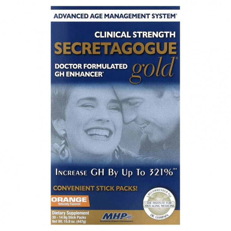 MHP, Secretagogue-Gold, апельсин, 30 пакетиков в стиках по 14,9 г (0,53 унции)