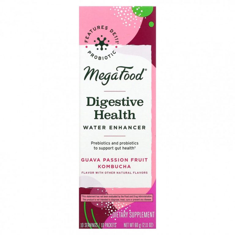 MegaFood, Digestive Health, Water Enhancer, чайный гриб из гуавы и маракуйи, 10 пакетиков по 6 г (0,21 унции)