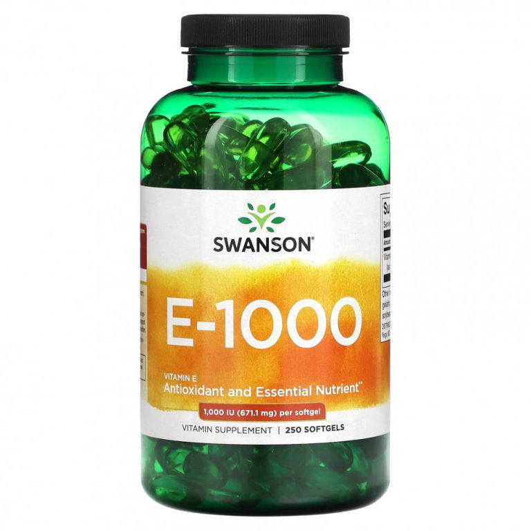 Swanson, E — 1000, 1000 МЕ (671,1 мг), 250 мягких таблеток