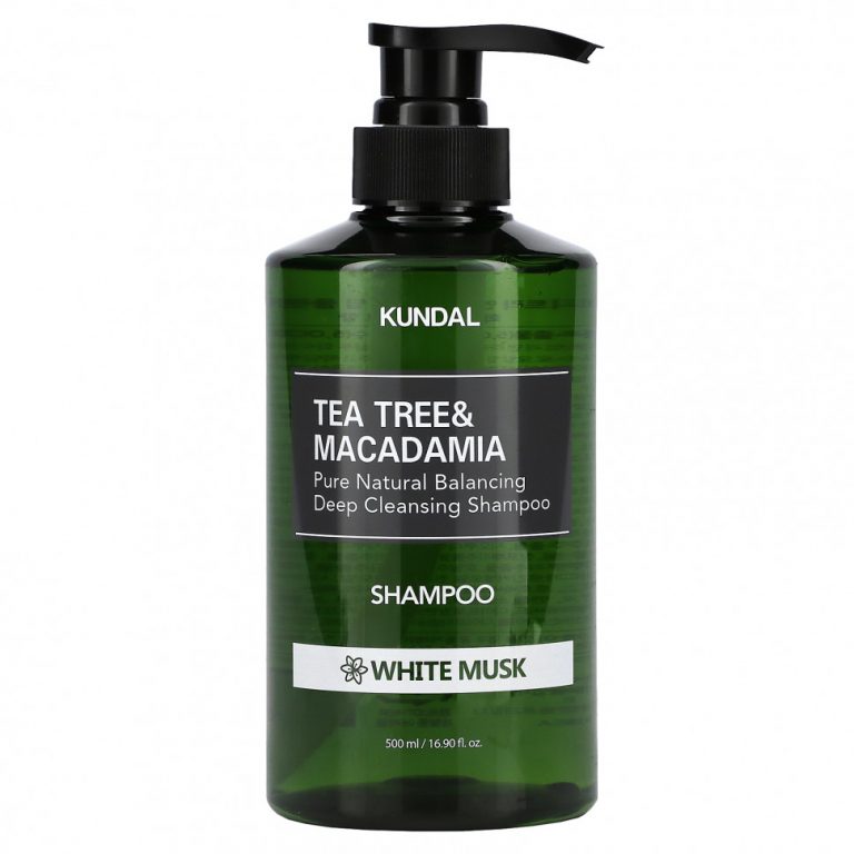 Kundal, Tea Tree & Macadamia, шампунь, белый мускус, 500 мл (16,9 жидк. Унции)