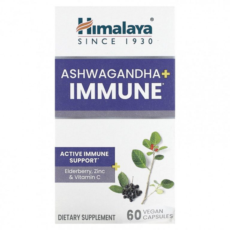 Himalaya, Ashwagandha + Immune« 60 веганских капсул