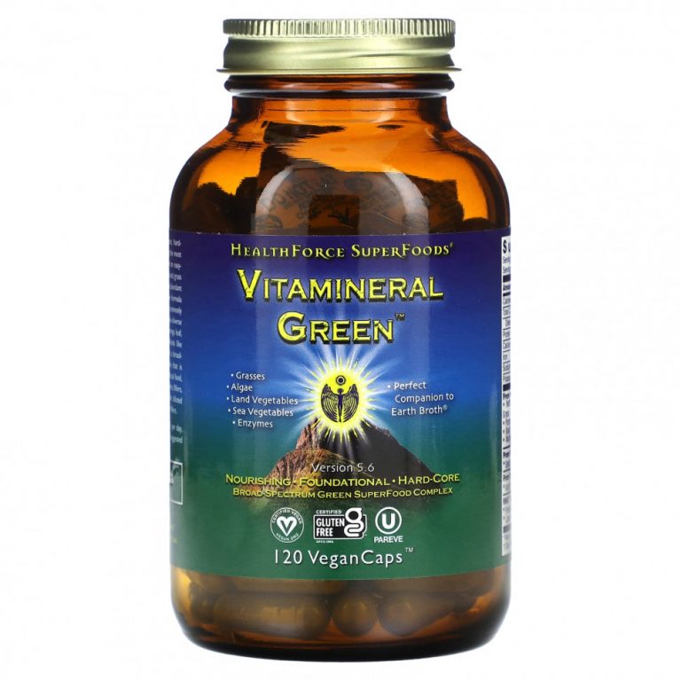 HealthForce Superfoods, Vitamineral Green« 120 веганских капсул