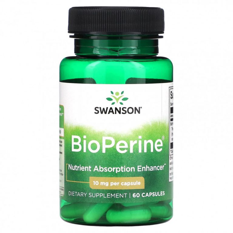 Swanson, BioPerine, 10 мг, 60 капсул