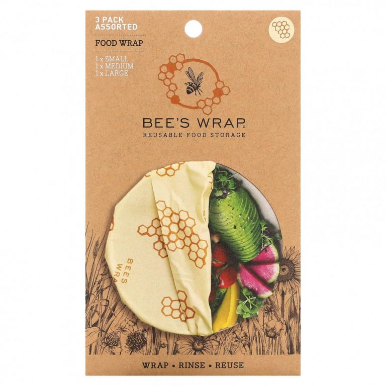 Bee’s Wrap, Пищевая пленка, сотовый принт, 3 шт. В ассортименте