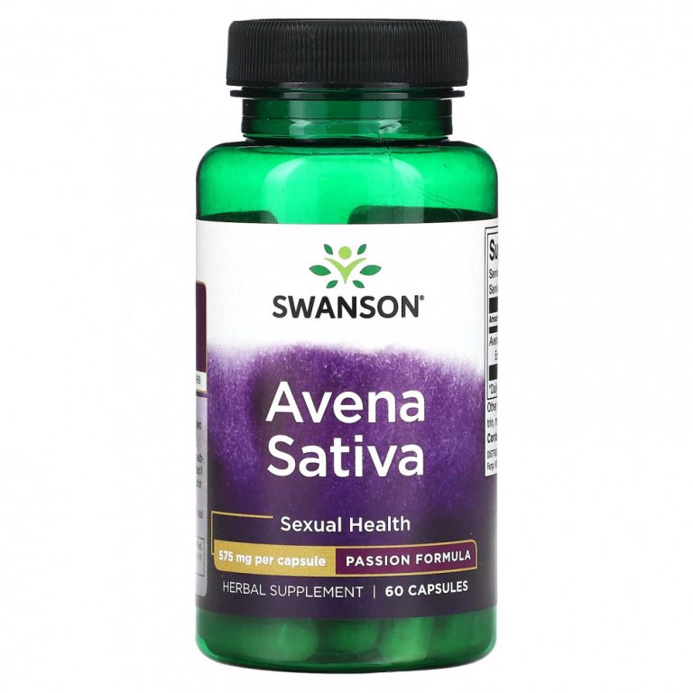 Swanson, Avena Sativa, 575 мг, 60 капсул