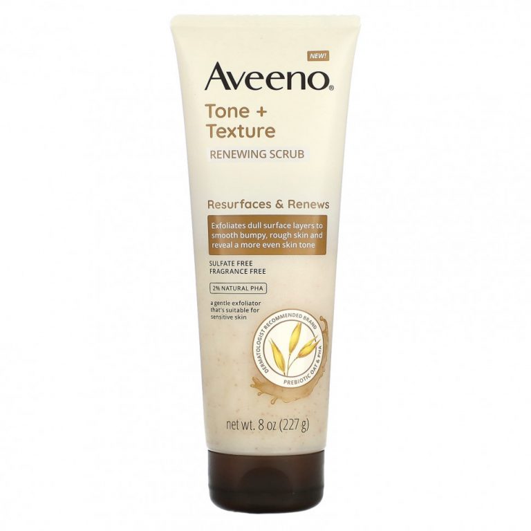 Aveeno, Tone + Texture, обновляющий скраб, без отдушек, 227 г (8 унций)