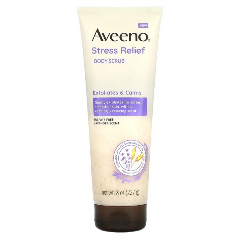 Aveeno, Скраб для тела для снятия стресса, с лавандой, 227 г (8 унций)