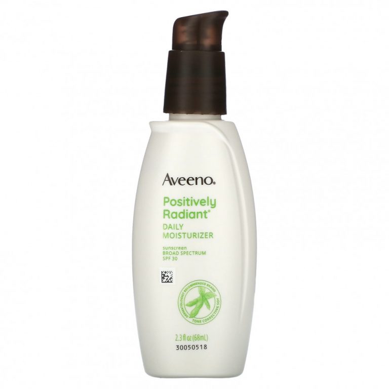 Aveeno, Positively Radiant, ежедневное увлажняющее солнцезащитное средство, SPF 30, 68 мл (2,3 жидк. Унции)